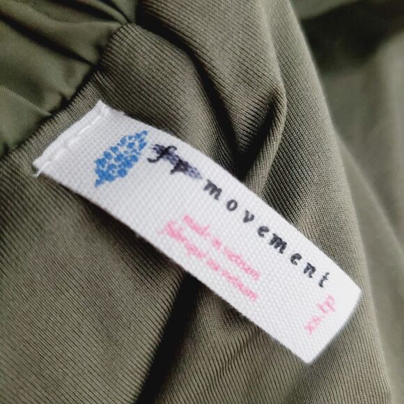 Free People Movement Get Your Flirt On Dark Olive Green Shorts XS Army - Picture 9 of 10